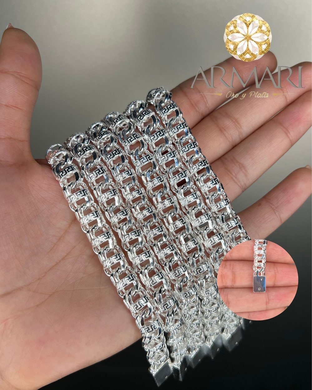 Pulso tejido chino · broche de caja