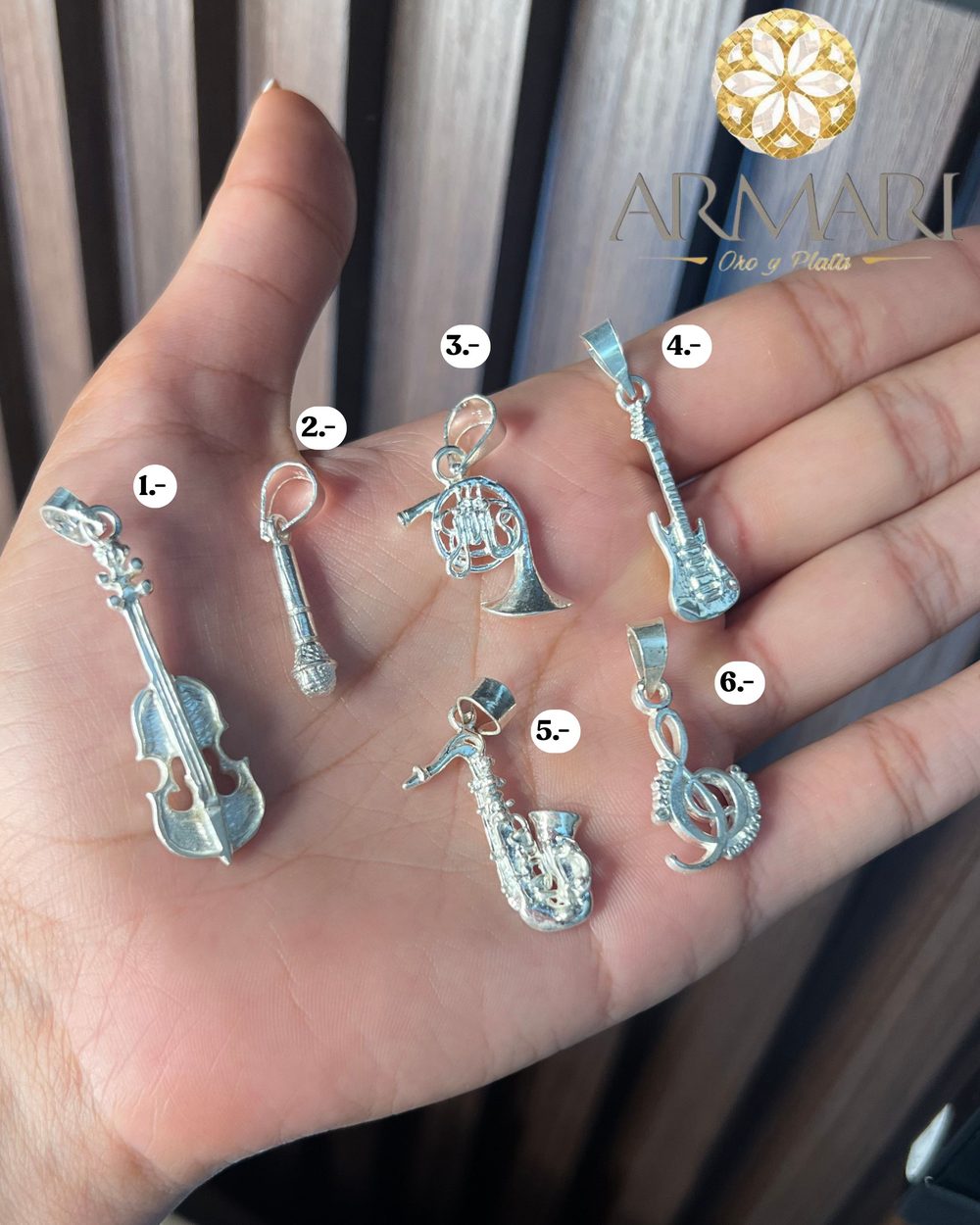 Dije liso · instrumentos musicales
