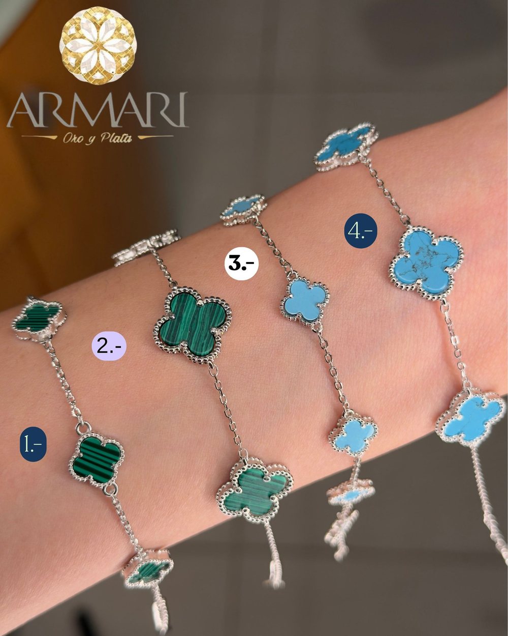 Pulsera tipo Van Cleef · color